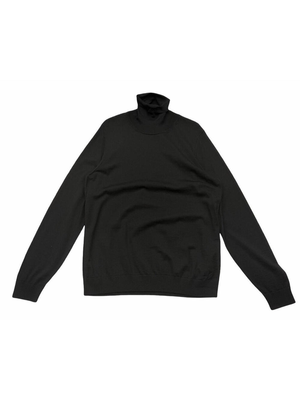 Hugo Boss Musso-P Wool Turtleneck Sweater Black Size XL